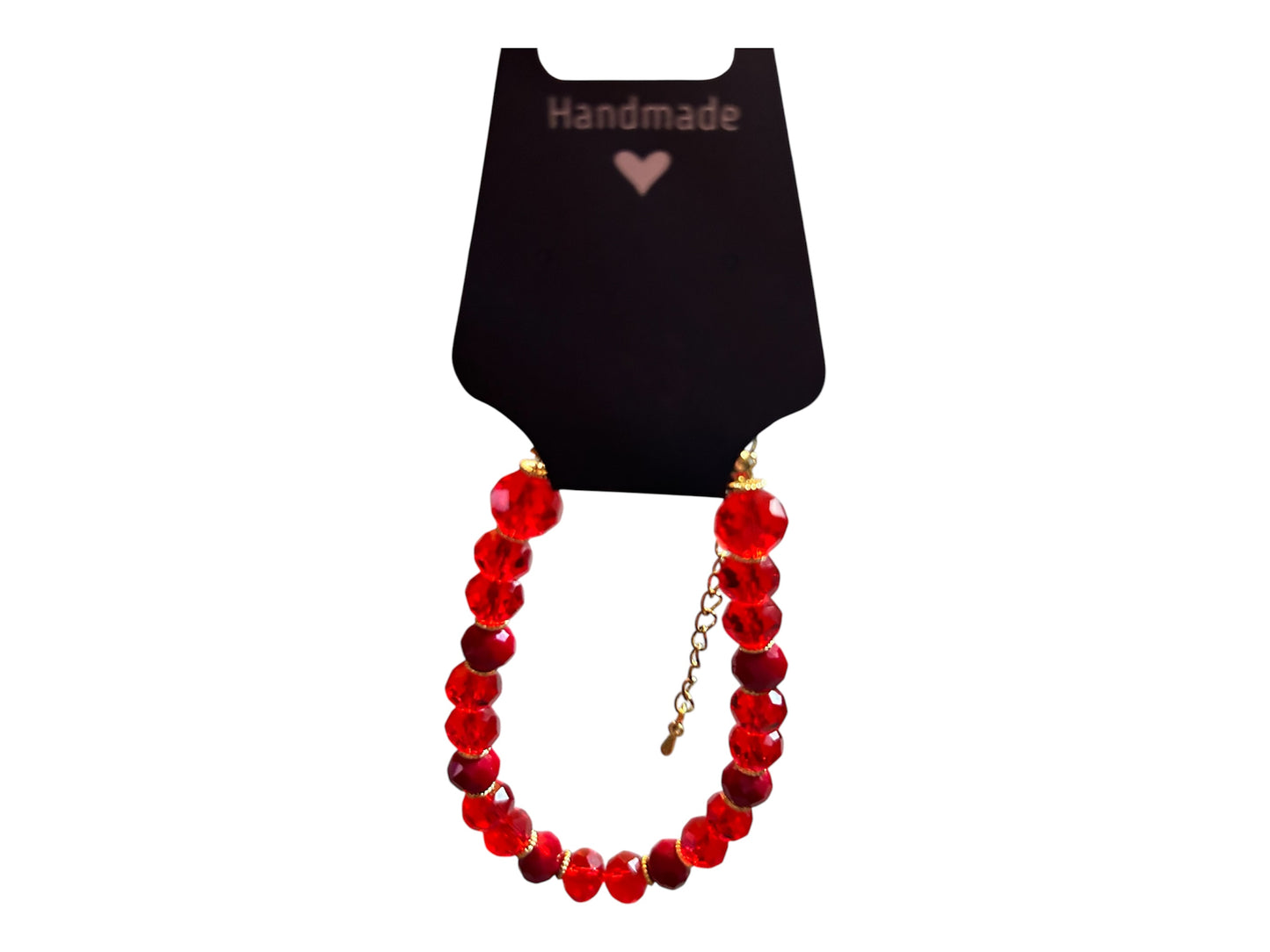 Red Glass beaded bracelet